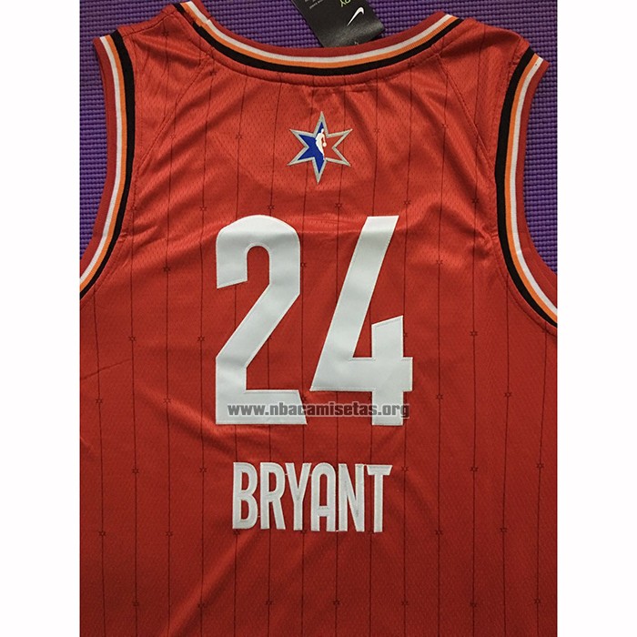 Camiseta All Star 2020 Los Angeles Lakers Kobe Bryant NO 24 Rojo